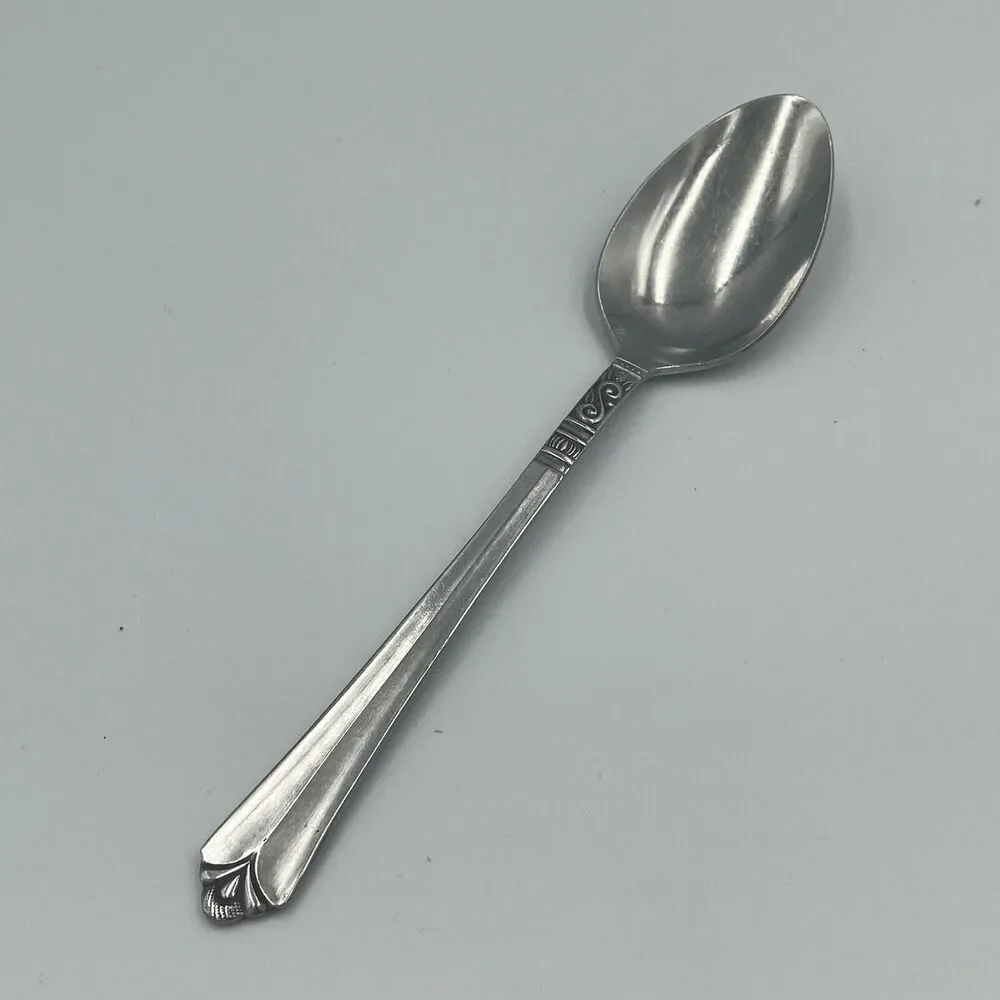Vintage Orleans Silver ORL31 Stainless Korea Silverware Serving Spoon 8.5” 8 1/2